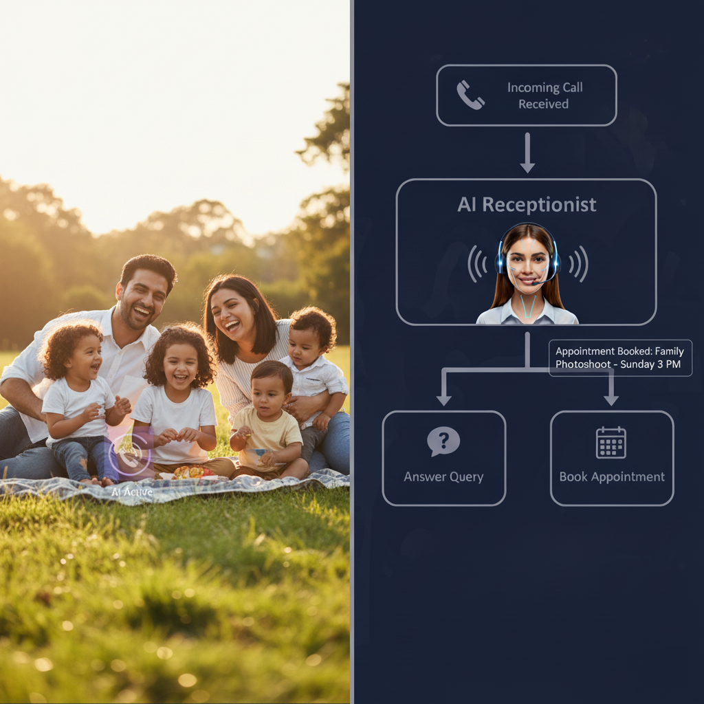 AI booking family appointments while they enjoy quality time together